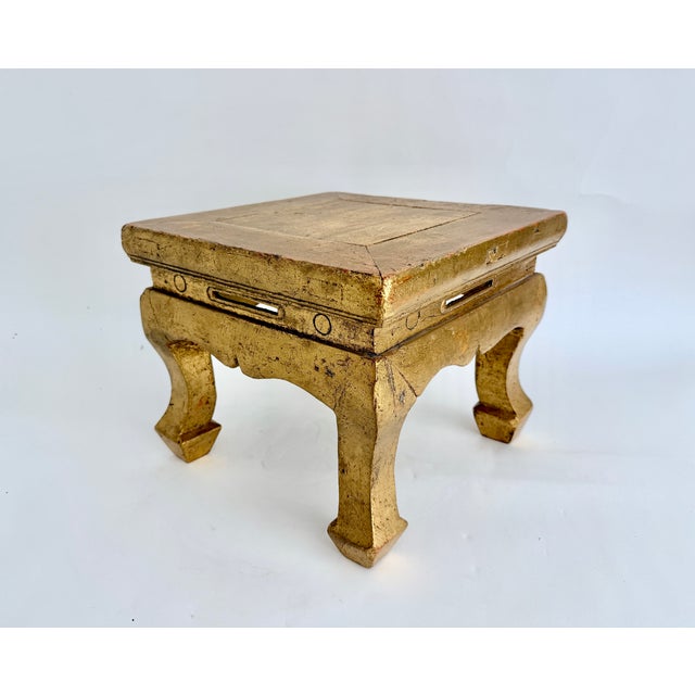 Vintage Gold Lacquered Japanese Buddhist Altar Tabletop Offering Stand For Sale - Image 4 of 9