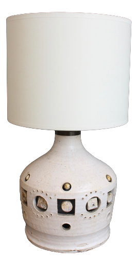 Vintage French Ceramic Table Lamp attributed to Georges Pelletier, 1970s