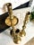 Late 20th Century Solid Brass Tall Floor Candle Holders- Set of 3 For Sale - Image 9 of 10