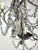 French French (4) Light Rock Crystal Beaded Chandelier C. 1930's For Sale - Image 3 of 11
