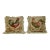 Vintage Needlepoint Pillows Rooster and Hen - A Pair For Sale