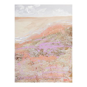 Signed 1980s Abstract Acrylic Landscape by Harry Hilson