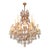 1940s Italian Baroque Revival Crystal Chandelier Rose Pink Crystals Original Candle For Sale