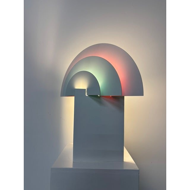 Postmodern "No Neon" lamp in Memphis Style by Swedish manufacturer Borens, 1980s. The lamp can be used both as aTable Lamp...