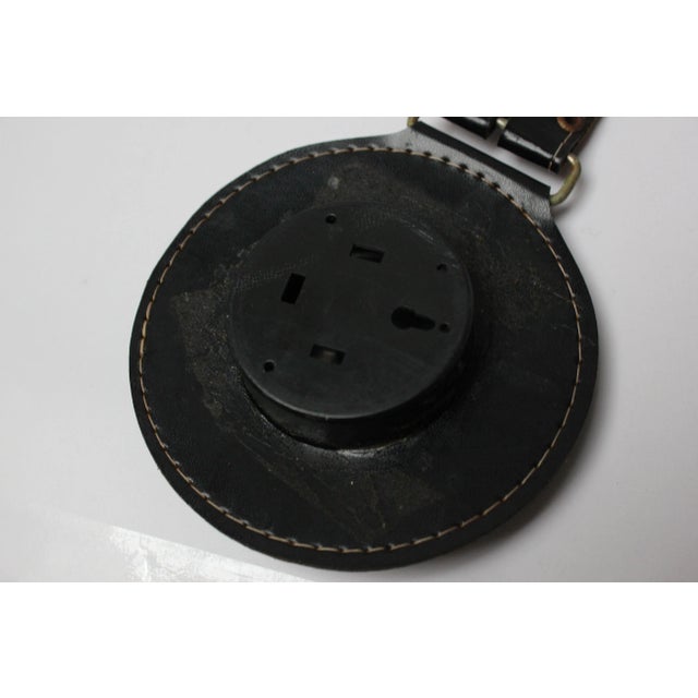 Vintage European Leather 'Belt Strap" Calendar and Thermometer For Sale In New York - Image 6 of 9