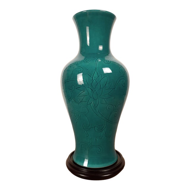 Chinese Porcelain Turquoise Guanyinzun For Sale