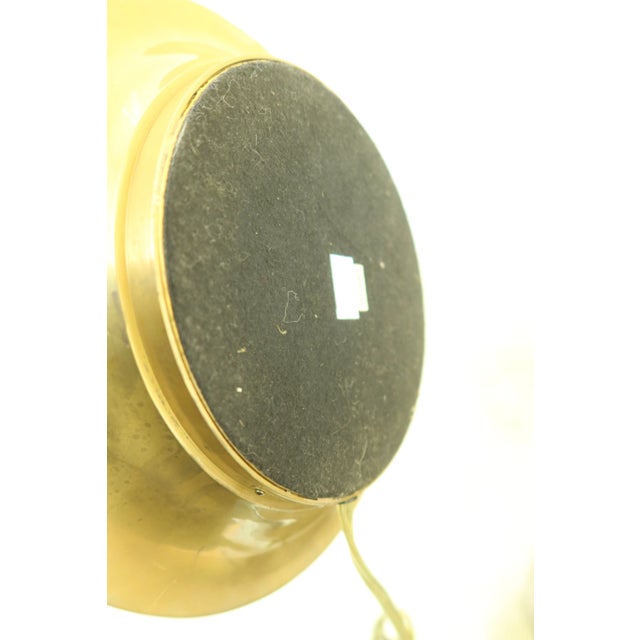 Large Tole Shade Brass Table Lamp For Sale - Image 9 of 11