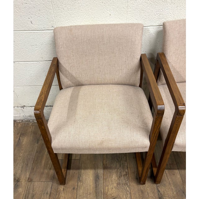 Vintage the Hon Co Mid Century Modern MCM Danish Style Dining Arm Chairs For Sale - Image 4 of 10