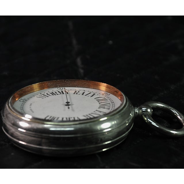 Silver Clock and Barometer from Thornhill London, 1950s For Sale - Image 4 of 12