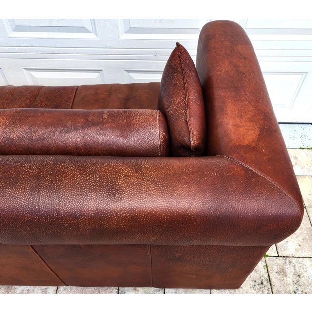 Mid Century Modern Italian Leather Sofa by Baxter of Italy For Sale - Image 13 of 18
