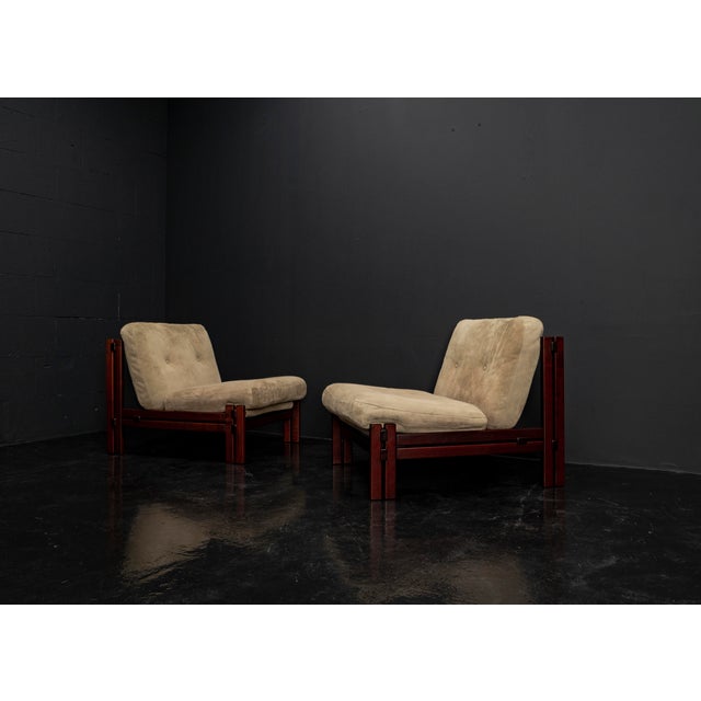 Brutalist Lounge Chairs in Pine and Leather by Carl Straub, 1960s, Set of 5 For Sale - Image 12 of 18