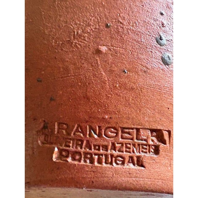 Rustic A Rangel Portuguese Stoneware Bottles (Pair). Handmade Rustic Ceramic Vases. Wheel Thrown. 1970 Probably Used for Olive Oil. For Sale - Image 3 of 5