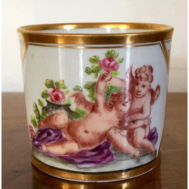 1800-1810 French Empire Porcelain Coffee Cup For Sale - Image 4 of 11