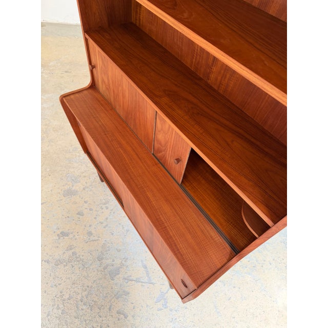 Teak Bookcase with Sliding Doors, Denmark For Sale - Image 6 of 11