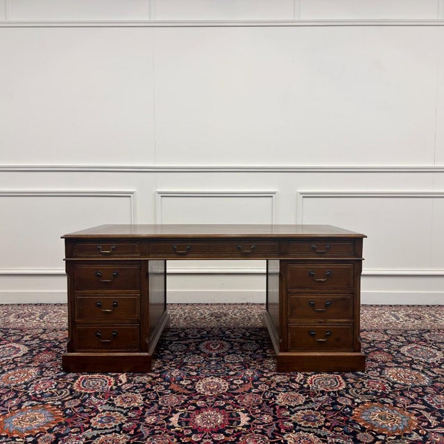 English Oak Desk from Eichholtz For Sale - Image 3 of 18