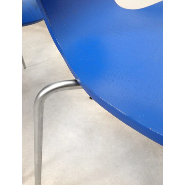 Blue Butterfly Chairs by Arne Jacobsen for Fritz Hansen, 2001, Set of 4 For Sale - Image 11 of 18