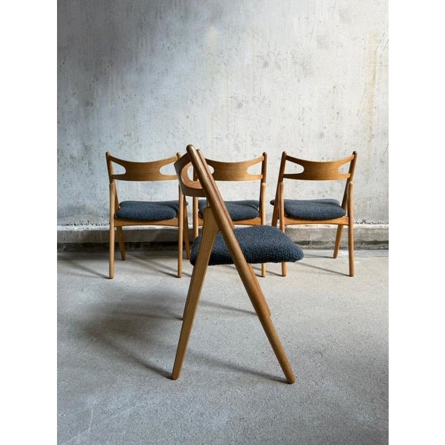 CH29 Sawbuck Dining Chairs by Hans J. Wegner for Carl Hansen & Son, Denmark, 1950s, Set of 4 For Sale - Image 11 of 11