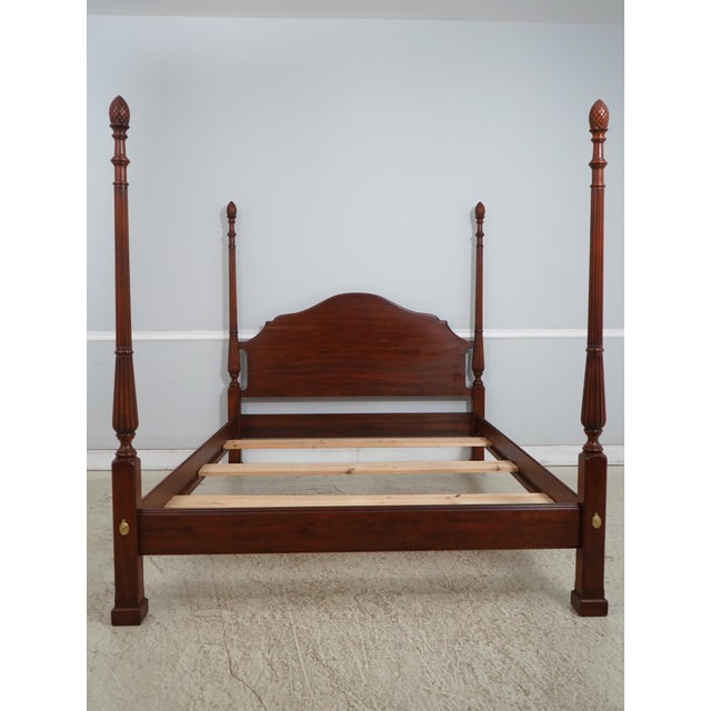 Age: C.1993 Details: Finish no.24 Model 160 Fine Carved Details High Quality Construction Large Impressive Bed High Arched...