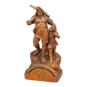 Antique Wooden Statue of Wilhelm Tell, Brienz Ca. 1900