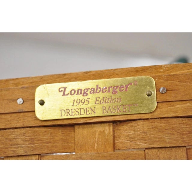 American Longaberger 1994 Jingle Bell Basket 1995 Dresden Basket 1988 Basket - 3 PCS For Sale - Image 3 of 10