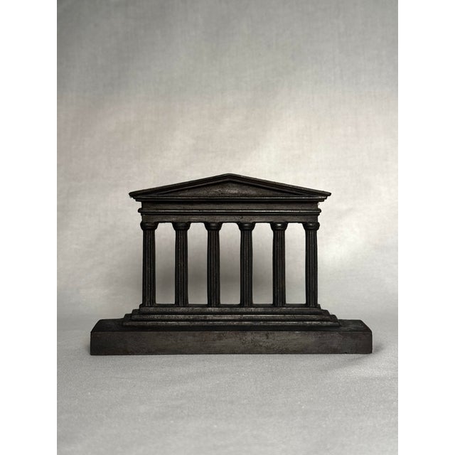 Neoclassical Early 20th Century Neoclassical Greek "Parthenon" Cast Iron Architectural Element Decorative Object For Sale - Image 3 of 11