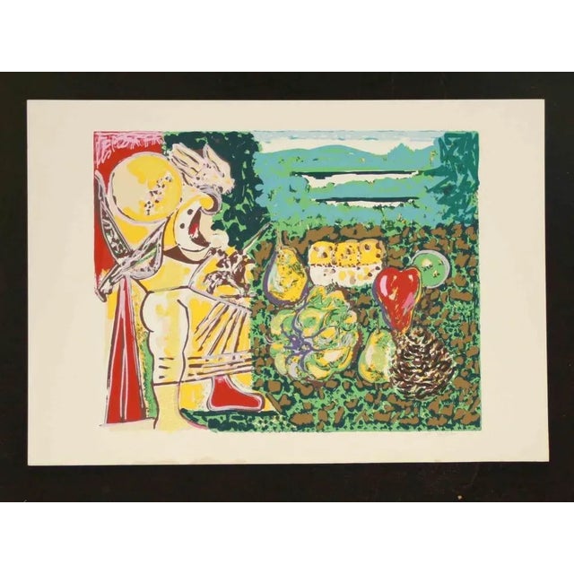 Screen Print on Magnani-Pescia paper 310 gr/m2, paper size 68cm x 48cm, work size 51cmx40 cm . Good condition, no defects....