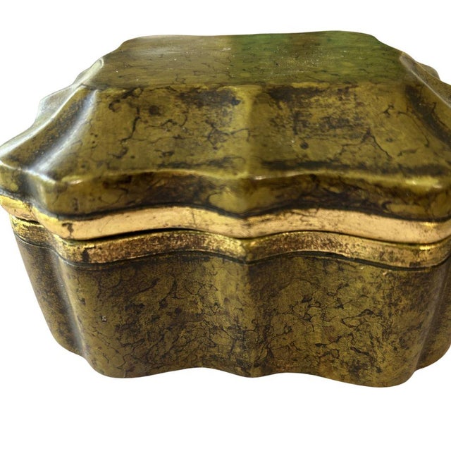 Ceramic Vintage Italian Borghese Faux Tortoise Marbelized Ceramic Box For Sale - Image 7 of 7