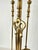 Brass 1980s Set of Federal Style Solid Brass Fireplace Piece Tools For Sale - Image 8 of 14