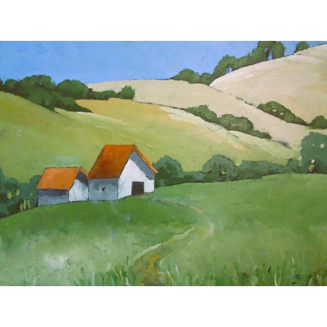 Contemporary Sonoma Barns Lynne French 16x20 California Landscape O/C For Sale - Image 3 of 6