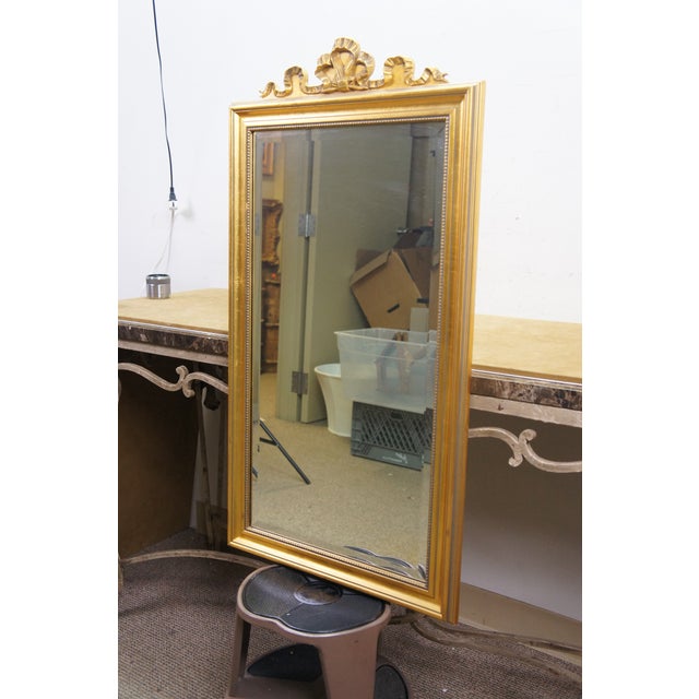 Vintage 1989 Windsor Art Louis XV Rococo Style Gold Gilt Beveled Wall Mirror 37" For Sale - Image 4 of 14