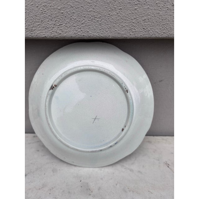 Majolica Roses Plate Wasmuel, Circa 1890 For Sale - Image 4 of 4