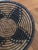 African African Hand-Made Round Basket, 12.75 In. Diameter, Natural and Black For Sale - Image 3 of 6