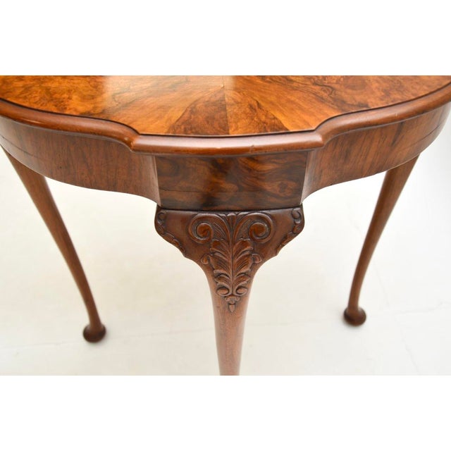 Wood Burr Walnut Occasional Side Table, 1930 For Sale - Image 7 of 8