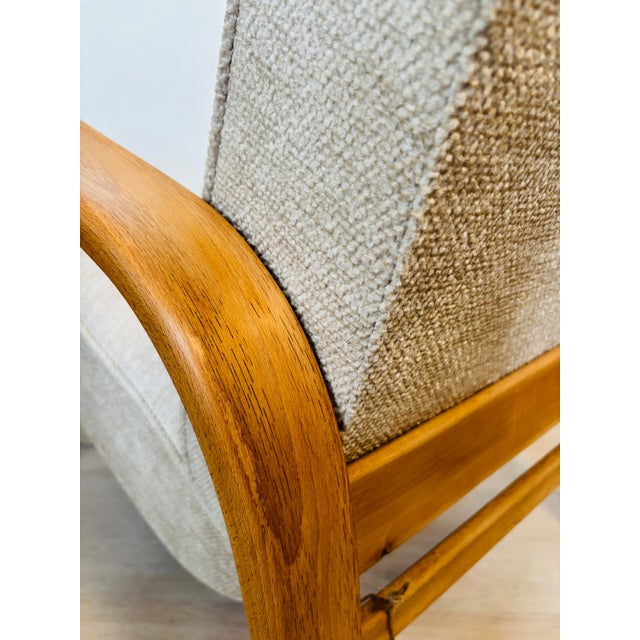 Art Deco Lounge Chair by Koželka & Krpáček for Interior Prague, Czechoslovakia, 1960s For Sale - Image 4 of 12