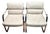 Pair of Mid-Century Modern Leather and Flat-Bar Chrome Lounge Chairs For Sale