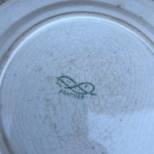 Green A Nice Antique Staffordshire "Feather" Pattern Green Transfer Decorated Plate, Circa 1830's For Sale - Image 8 of 12