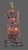 Brown Antique Hand Carved Hardwood Hotei Happy Joyous Buddha Arms Raised Holding a Lotus Flower Table Lamp For Sale - Image 8 of 16