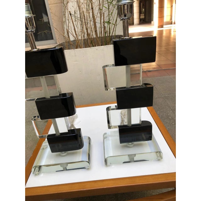 Murano Glass Table Lamps by Alberto Donà, 1980s, Set of 3 For Sale - Image 7 of 8