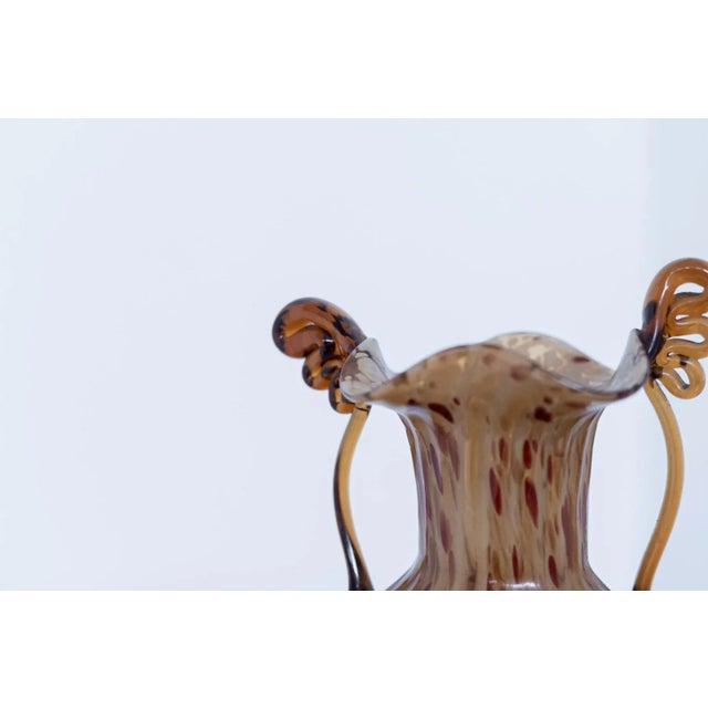Vintage Blown Murano Glass Vase by Fratelli Toso, 1920s For Sale - Image 4 of 11