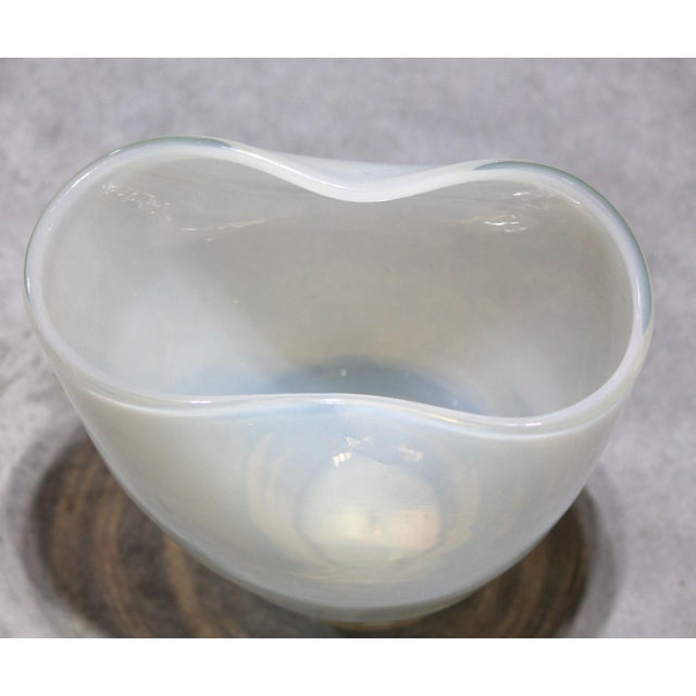 Glass Beautiful Antique Opaline Opalescent Glass Vase For Sale - Image 7 of 11