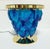 Glass Italian Delicatezza Gold Blue Murano Glass Leaves Table by Fabio LTD For Sale - Image 7 of 9