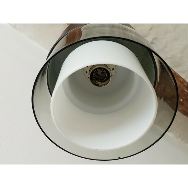 Vintage Steel and Glass Pendant Light, 1960s For Sale - Image 6 of 8