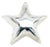 1990s Tiffany & Co Estate Puffed Star Brooch Sterling Silver For Sale