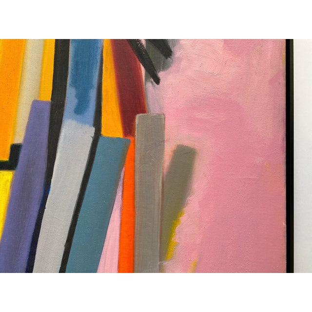 Adele Mailer Vintage 1985 Abstract Expressionist Original Signed One of a Kind Framed Large Modernist Oil Painting For Sale - Image 15 of 18