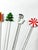Christmas Swizzle Sticks Stirs, Blown Glass With Original Box - Set of 6 For Sale - Image 4 of 9