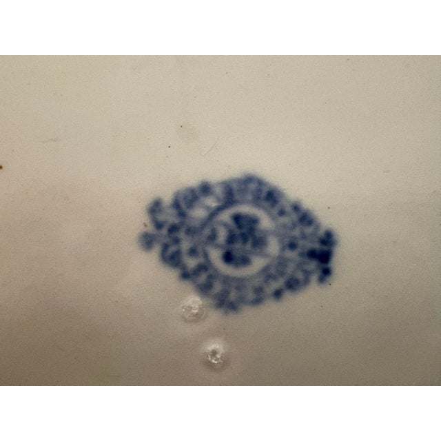 Blue Antique Covered Dish Specifically for the 1893 World’s Columbian Exposition in Chicago For Sale - Image 8 of 10