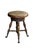 Antique Victorian piano stool or seat. Made of birch featuring round form with and turned columns capped with glass ball...