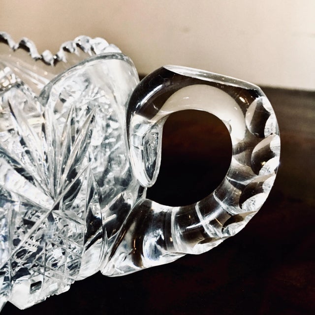 American Brilliant Period Cut Glass Sugar and Creamer - 2 Pieces For Sale In Baltimore - Image 6 of 13