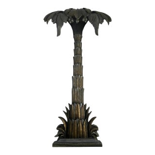 Mid 20th Century Monumental Palm Tree Floor Sconce Attributed to Maison Jansen For Sale