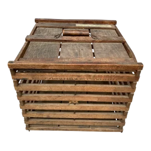 Antique Wood Egg Crate